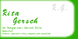 rita gersch business card